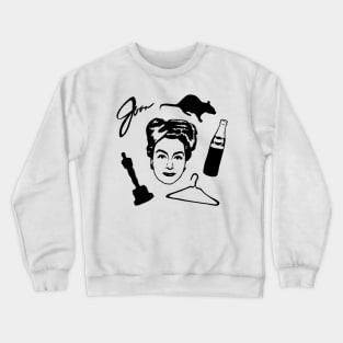 Joan Crawford Inspired Illustration. Rat, Oscar, Wire Hangers, Mommie Dearest, Pepsi Cola Crewneck Sweatshirt